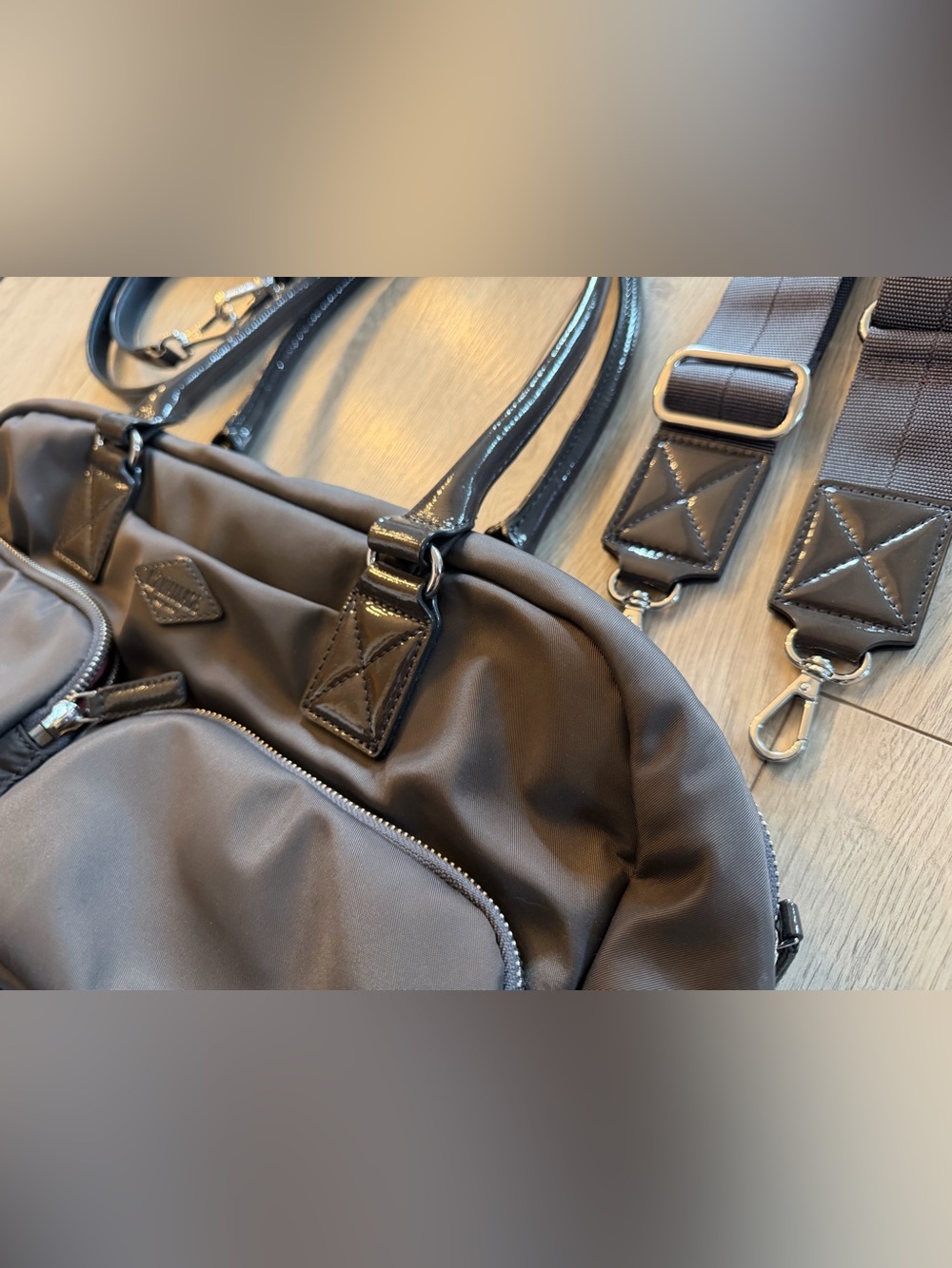 MZ Wallace Gramercy Large Satchel - Magnet/Grey - Picture 5 of 11